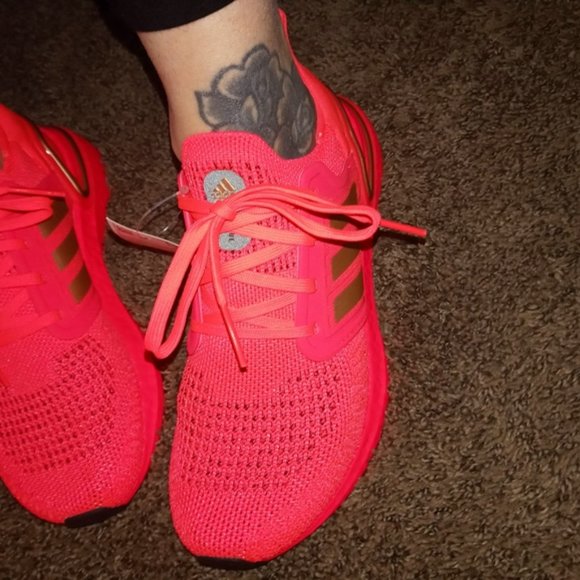 ADIDAS Ultraboost 20 Signal Pink Copper Women Shoe Size 5.5 - Picture 4 of 4